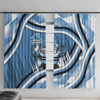 Cronulla Sharks Rugby Mascot Window Curtain Fierce Athlete Graphic in Sports Style
