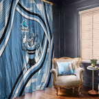 Cronulla Sharks Rugby Mascot Window Curtain Fierce Athlete Graphic in Sports Style