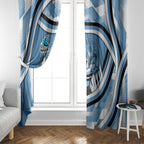 Cronulla Sharks Rugby Mascot Window Curtain Fierce Athlete Graphic in Sports Style