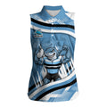 Cronulla Sharks Rugby Mascot Women Sleeveless Polo Shirt Fierce Athlete Graphic in Sports Style
