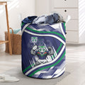 New Zealand Warriors Rugby Mascot Laundry Basket Fierce Athlete Graphic in Sports Style