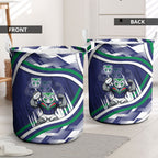 New Zealand Warriors Rugby Mascot Laundry Basket Fierce Athlete Graphic in Sports Style