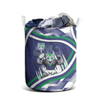 New Zealand Warriors Rugby Mascot Laundry Basket Fierce Athlete Graphic in Sports Style