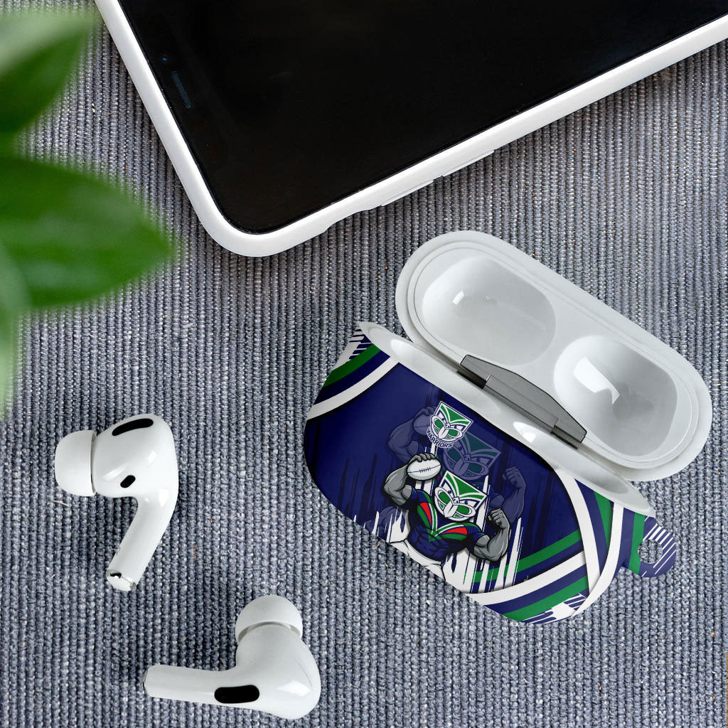 New Zealand Warriors Rugby Mascot AirPods Case Fierce Athlete Graphic in Sports Style
