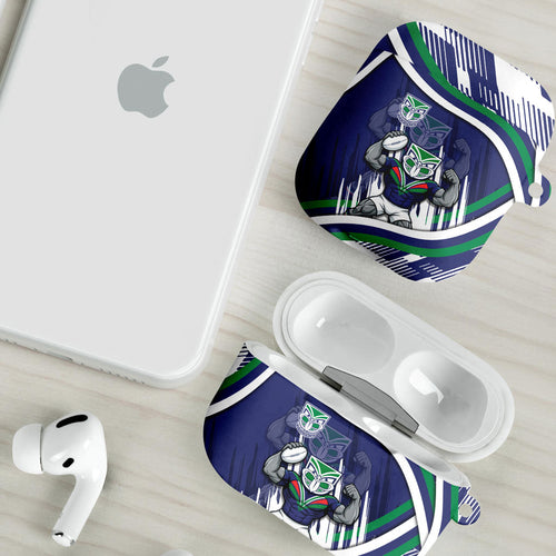 New Zealand Warriors Rugby Mascot AirPods Case Fierce Athlete Graphic in Sports Style