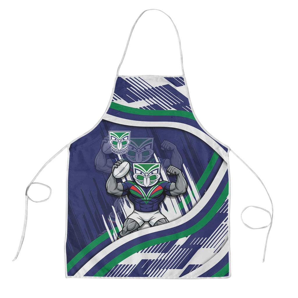 New Zealand Warriors Rugby Mascot Apron Fierce Athlete Graphic in Sports Style