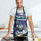 New Zealand Warriors Rugby Mascot Apron Fierce Athlete Graphic in Sports Style