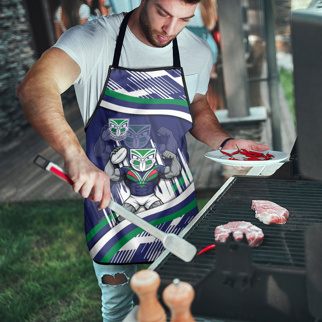 New Zealand Warriors Rugby Mascot Apron Fierce Athlete Graphic in Sports Style