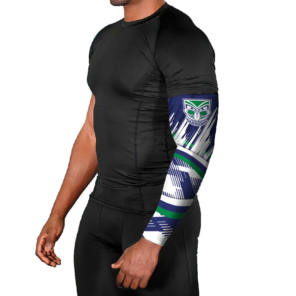 New Zealand Warriors Rugby Mascot Arm Sleeves Fierce Athlete Graphic in Sports Style