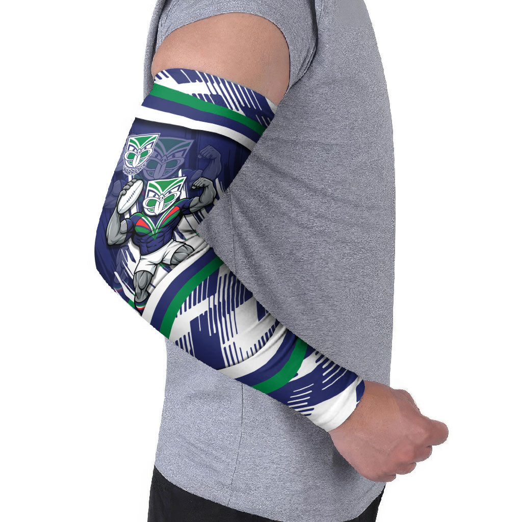 New Zealand Warriors Rugby Mascot Arm Sleeves Fierce Athlete Graphic in Sports Style