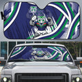 New Zealand Warriors Rugby Mascot Auto Sun Shade Fierce Athlete Graphic in Sports Style