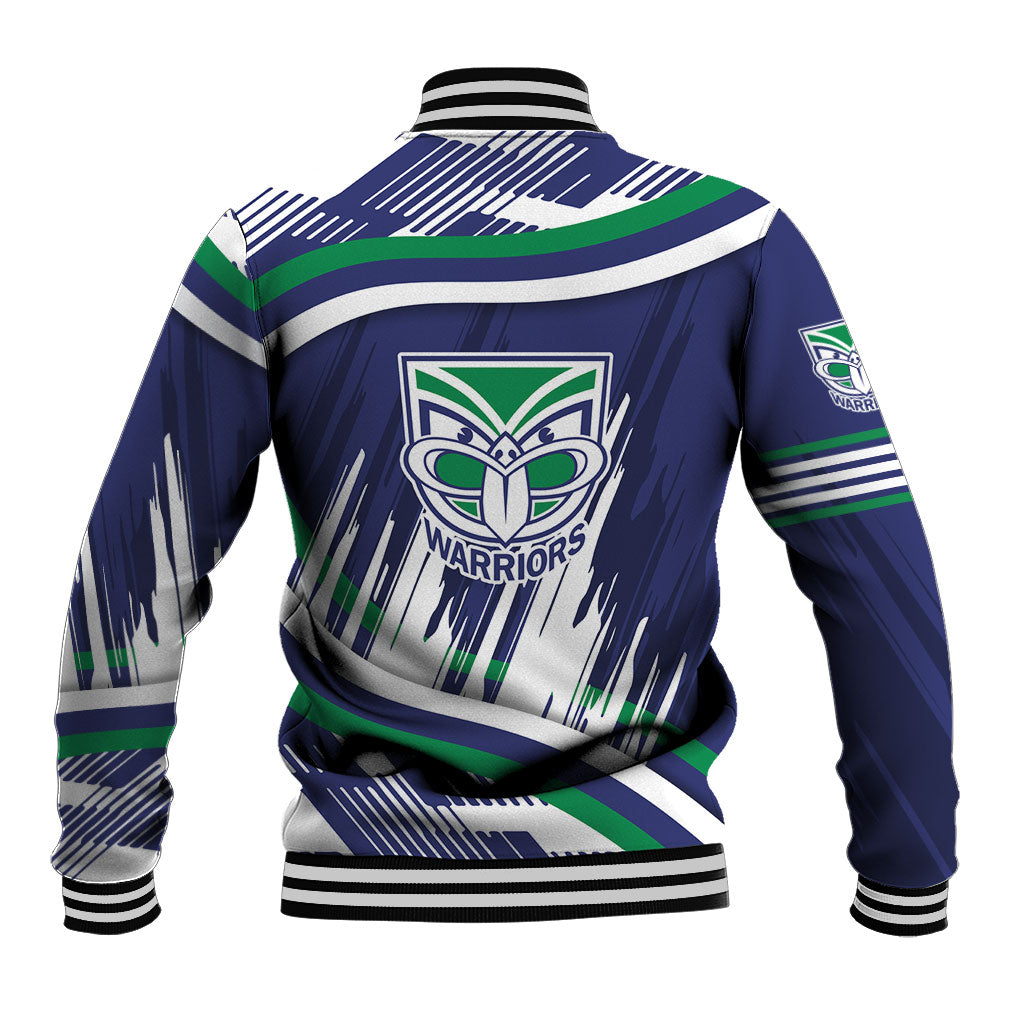 New Zealand Warriors Rugby Mascot Baseball Jacket Fierce Athlete Graphic in Sports Style