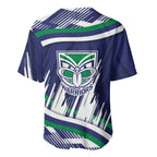 New Zealand Warriors Rugby Mascot Baseball Jersey Fierce Athlete Graphic in Sports Style