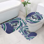 New Zealand Warriors Rugby Mascot Bathroom Set Fierce Athlete Graphic in Sports Style