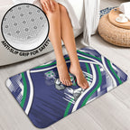 New Zealand Warriors Rugby Mascot Bathroom Set Fierce Athlete Graphic in Sports Style