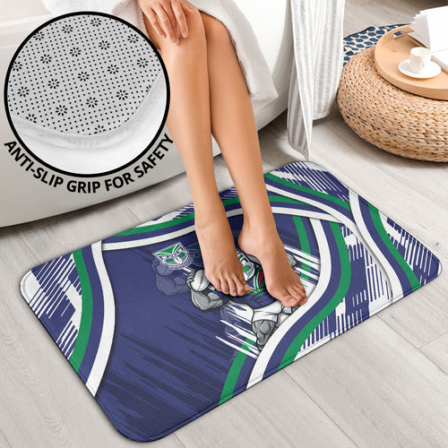 New Zealand Warriors Rugby Mascot Bathroom Set Fierce Athlete Graphic in Sports Style