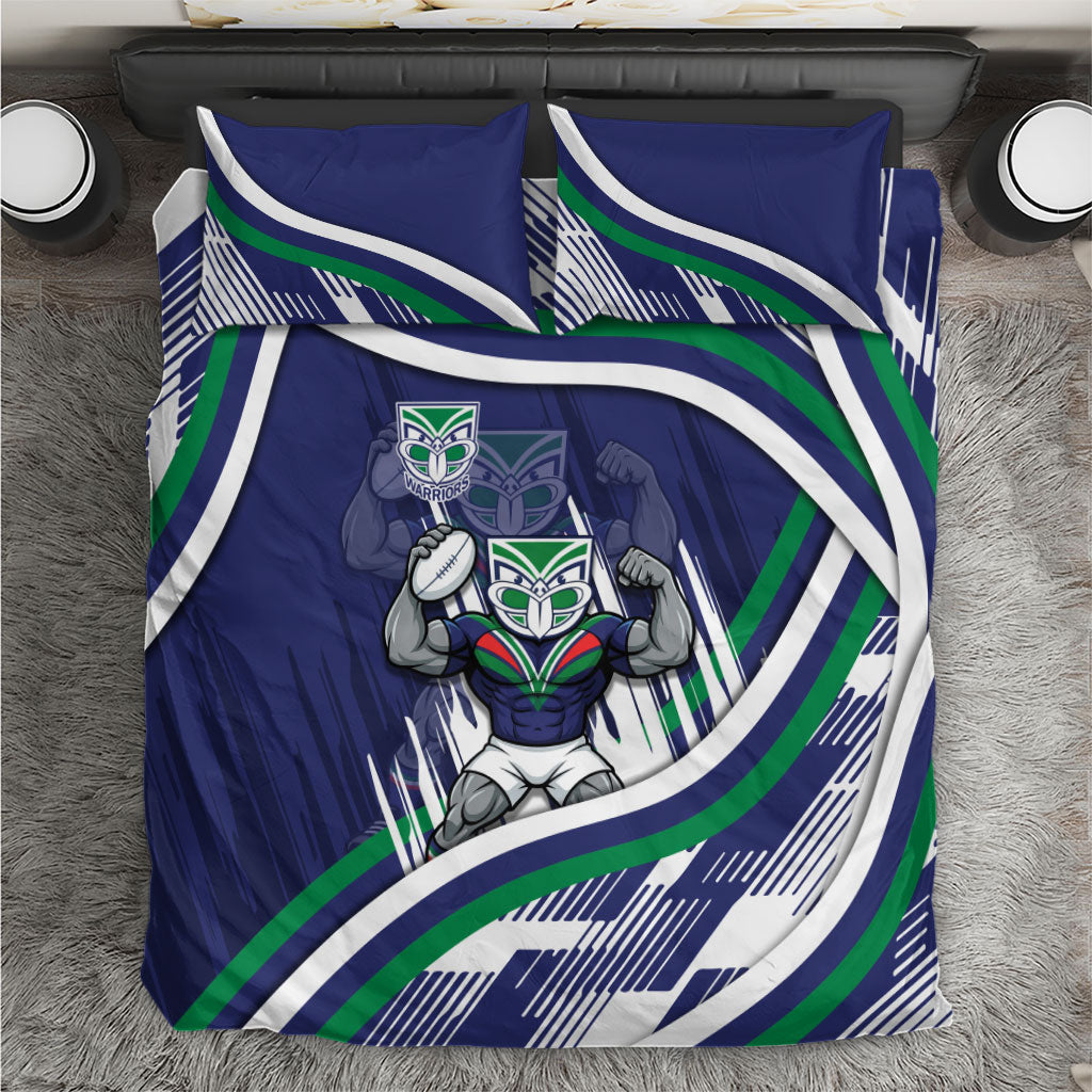 New Zealand Warriors Rugby Mascot Bedding Set Fierce Athlete Graphic in Sports Style