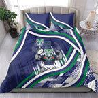 New Zealand Warriors Rugby Mascot Bedding Set Fierce Athlete Graphic in Sports Style