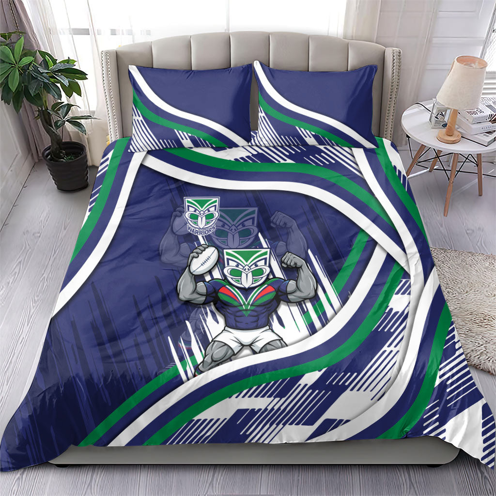 New Zealand Warriors Rugby Mascot Bedding Set Fierce Athlete Graphic in Sports Style