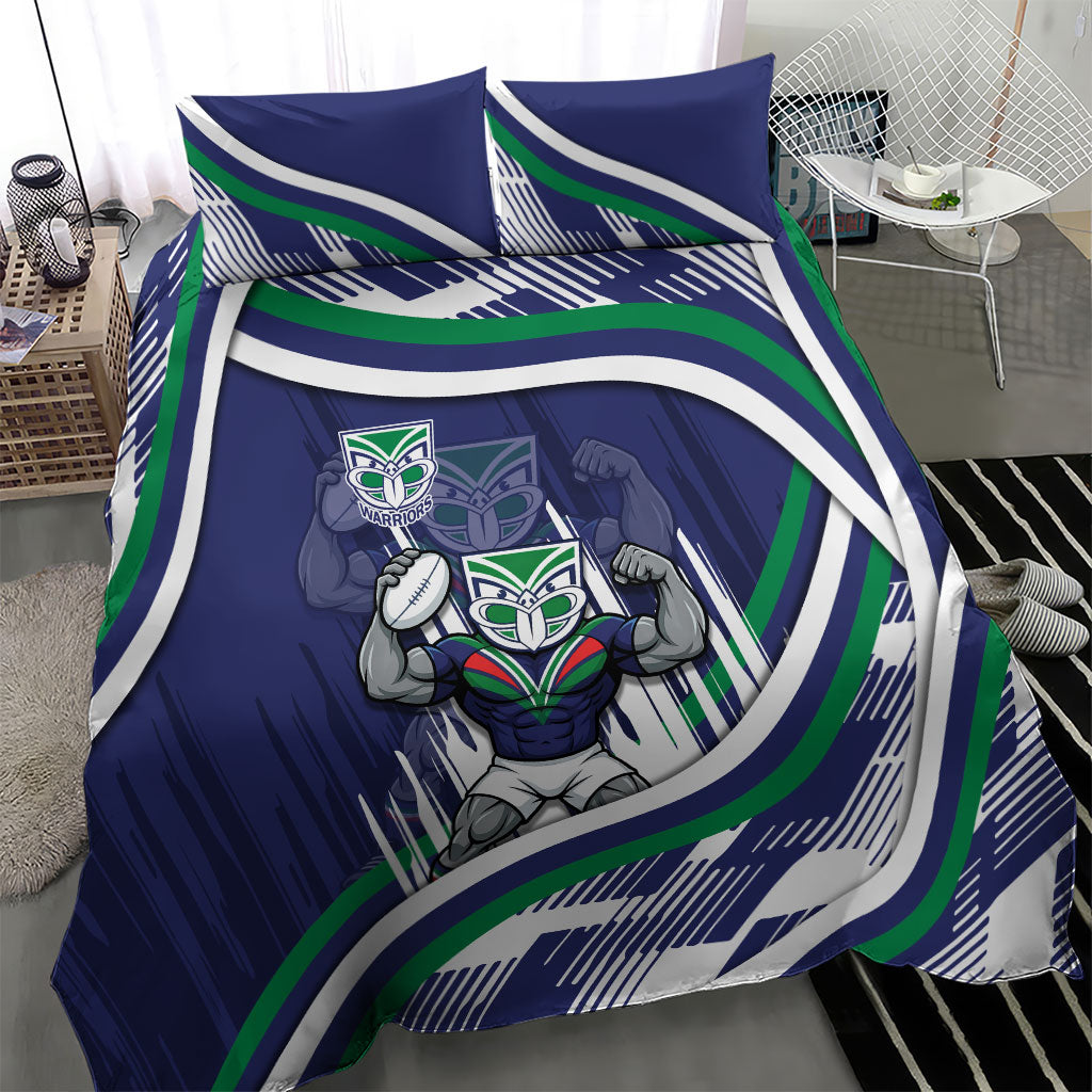 New Zealand Warriors Rugby Mascot Bedding Set Fierce Athlete Graphic in Sports Style