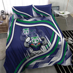 New Zealand Warriors Rugby Mascot Bedding Set Fierce Athlete Graphic in Sports Style