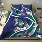 New Zealand Warriors Rugby Mascot Bedding Set Fierce Athlete Graphic in Sports Style