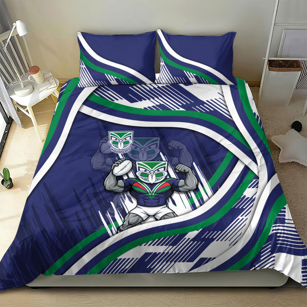 New Zealand Warriors Rugby Mascot Bedding Set Fierce Athlete Graphic in Sports Style