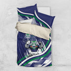 New Zealand Warriors Rugby Mascot Bedding Set Fierce Athlete Graphic in Sports Style