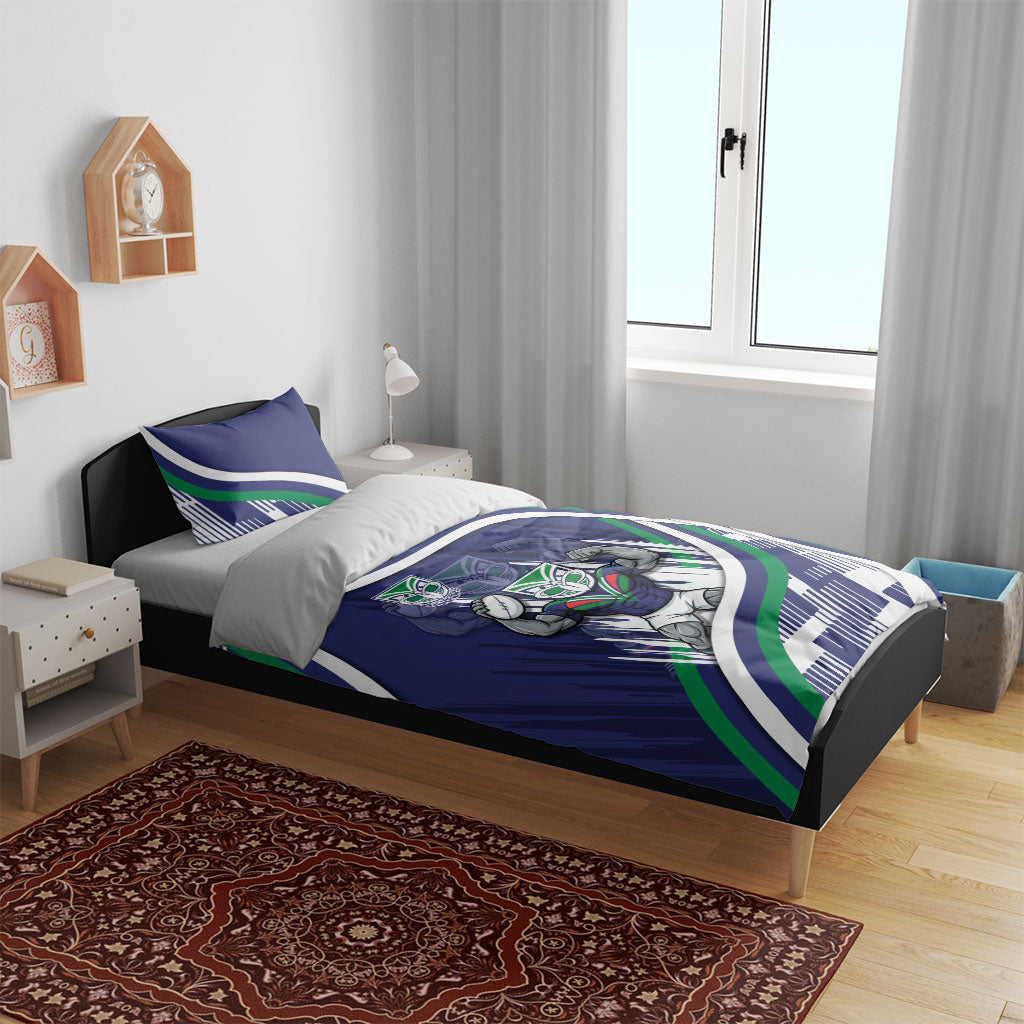 New Zealand Warriors Rugby Mascot Bedding Set Fierce Athlete Graphic in Sports Style