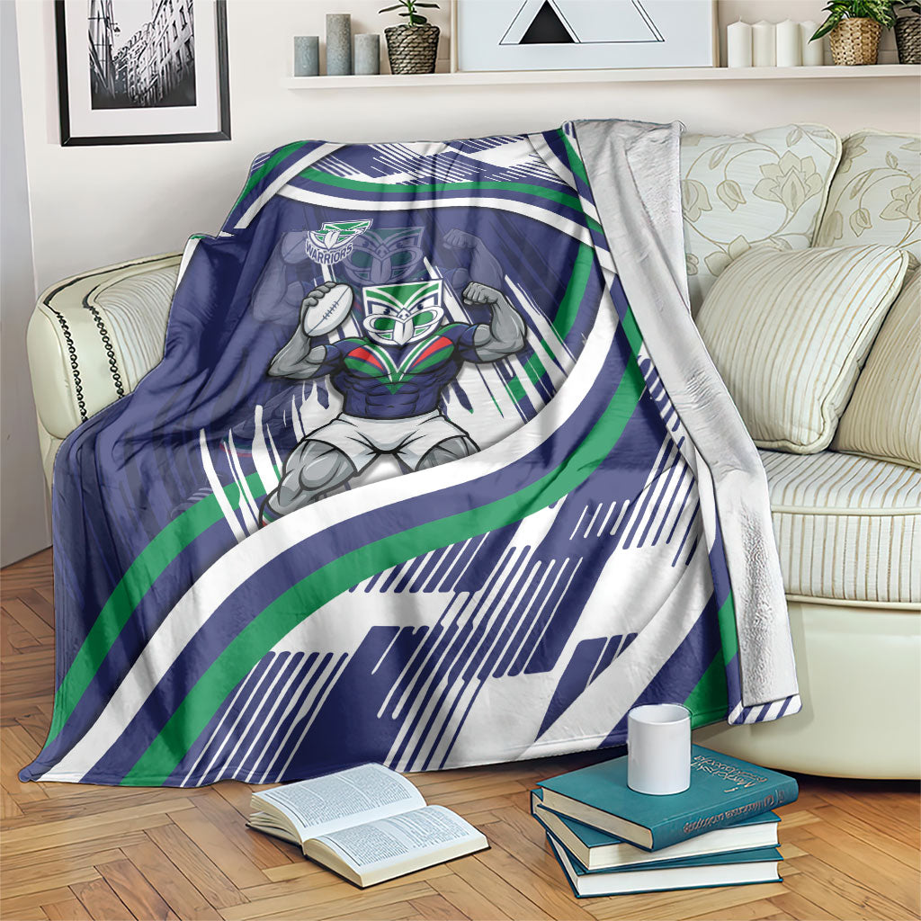 New Zealand Warriors Rugby Mascot Blanket Fierce Athlete Graphic in Sports Style