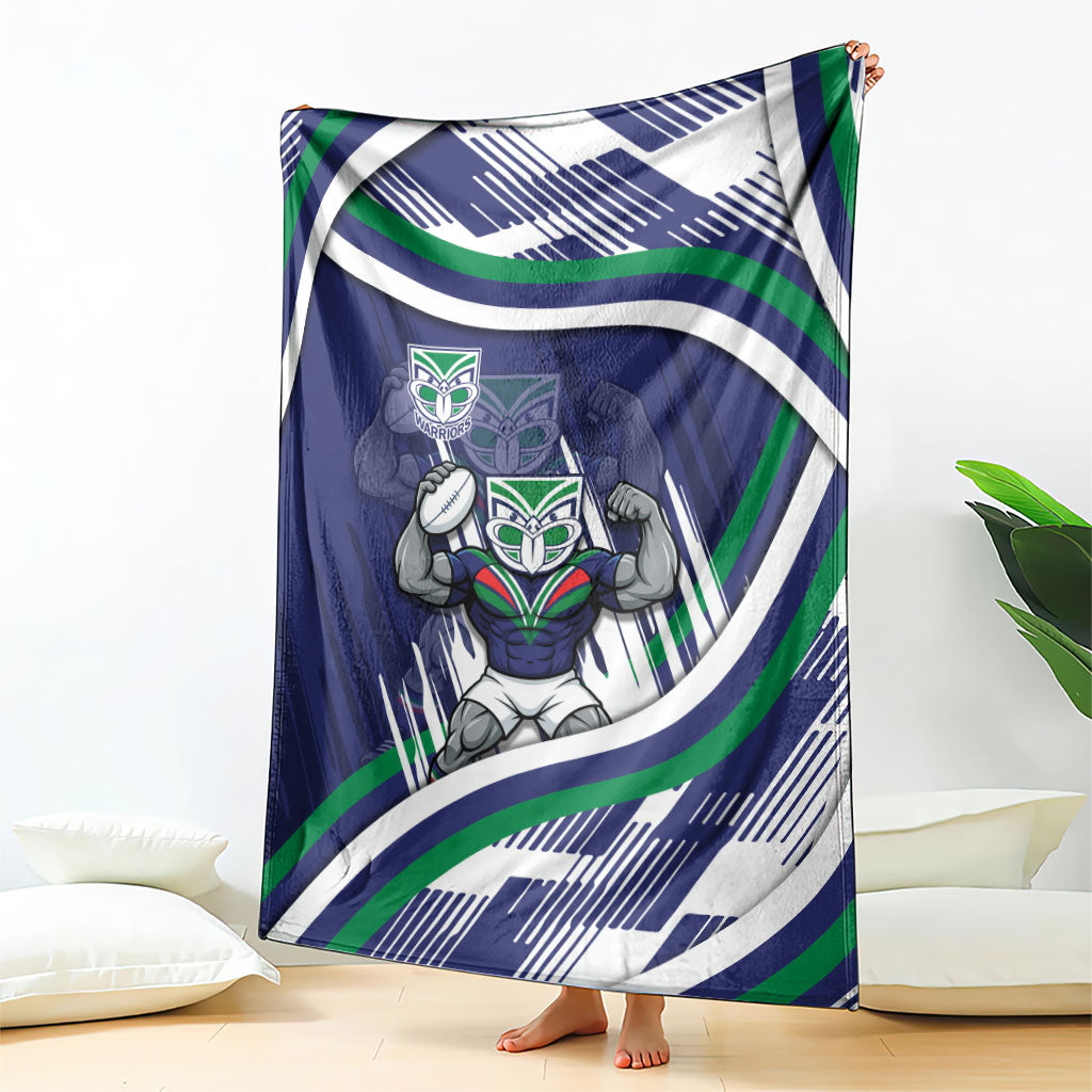 New Zealand Warriors Rugby Mascot Blanket Fierce Athlete Graphic in Sports Style