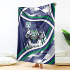New Zealand Warriors Rugby Mascot Blanket Fierce Athlete Graphic in Sports Style