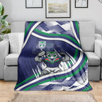 New Zealand Warriors Rugby Mascot Blanket Fierce Athlete Graphic in Sports Style