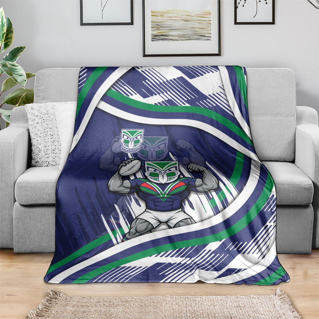 New Zealand Warriors Rugby Mascot Blanket Fierce Athlete Graphic in Sports Style