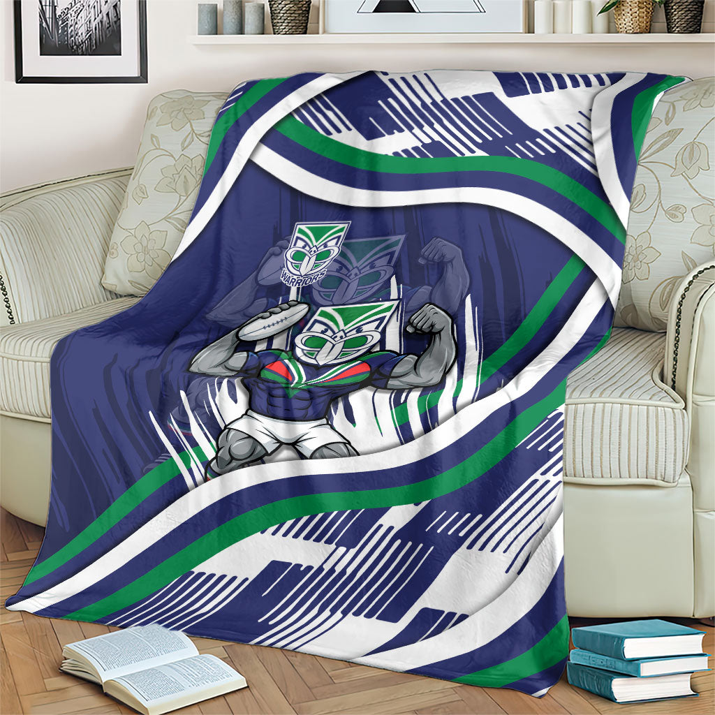 New Zealand Warriors Rugby Mascot Blanket Fierce Athlete Graphic in Sports Style