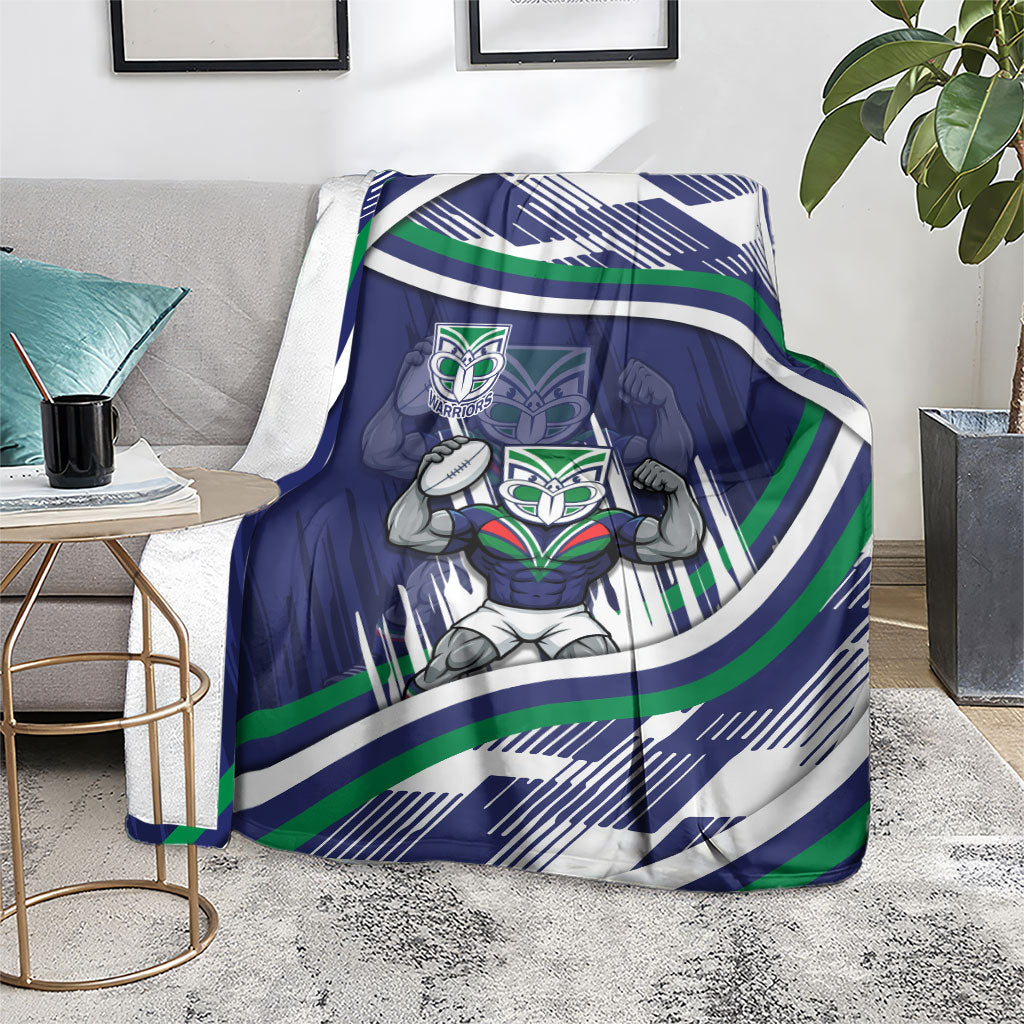 New Zealand Warriors Rugby Mascot Blanket Fierce Athlete Graphic in Sports Style