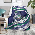 New Zealand Warriors Rugby Mascot Blanket Fierce Athlete Graphic in Sports Style