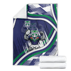 New Zealand Warriors Rugby Mascot Blanket Fierce Athlete Graphic in Sports Style
