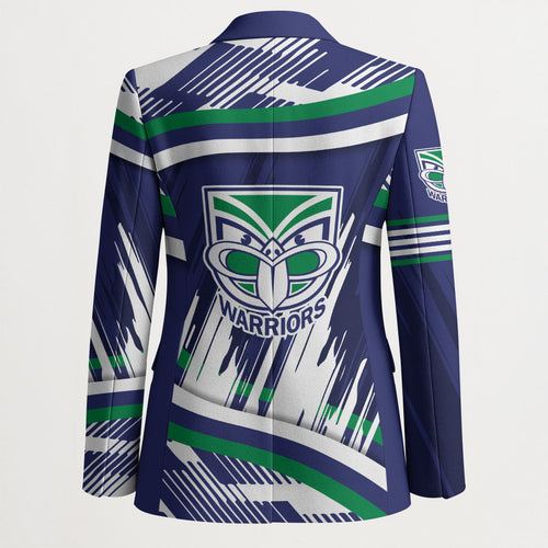 New Zealand Warriors Rugby Mascot Blazer Fierce Athlete Graphic in Sports Style