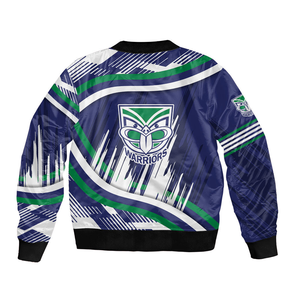New Zealand Warriors Rugby Mascot Bomber Jacket Fierce Athlete Graphic in Sports Style