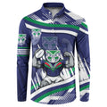 New Zealand Warriors Rugby Mascot Button Sweatshirt Fierce Athlete Graphic in Sports Style