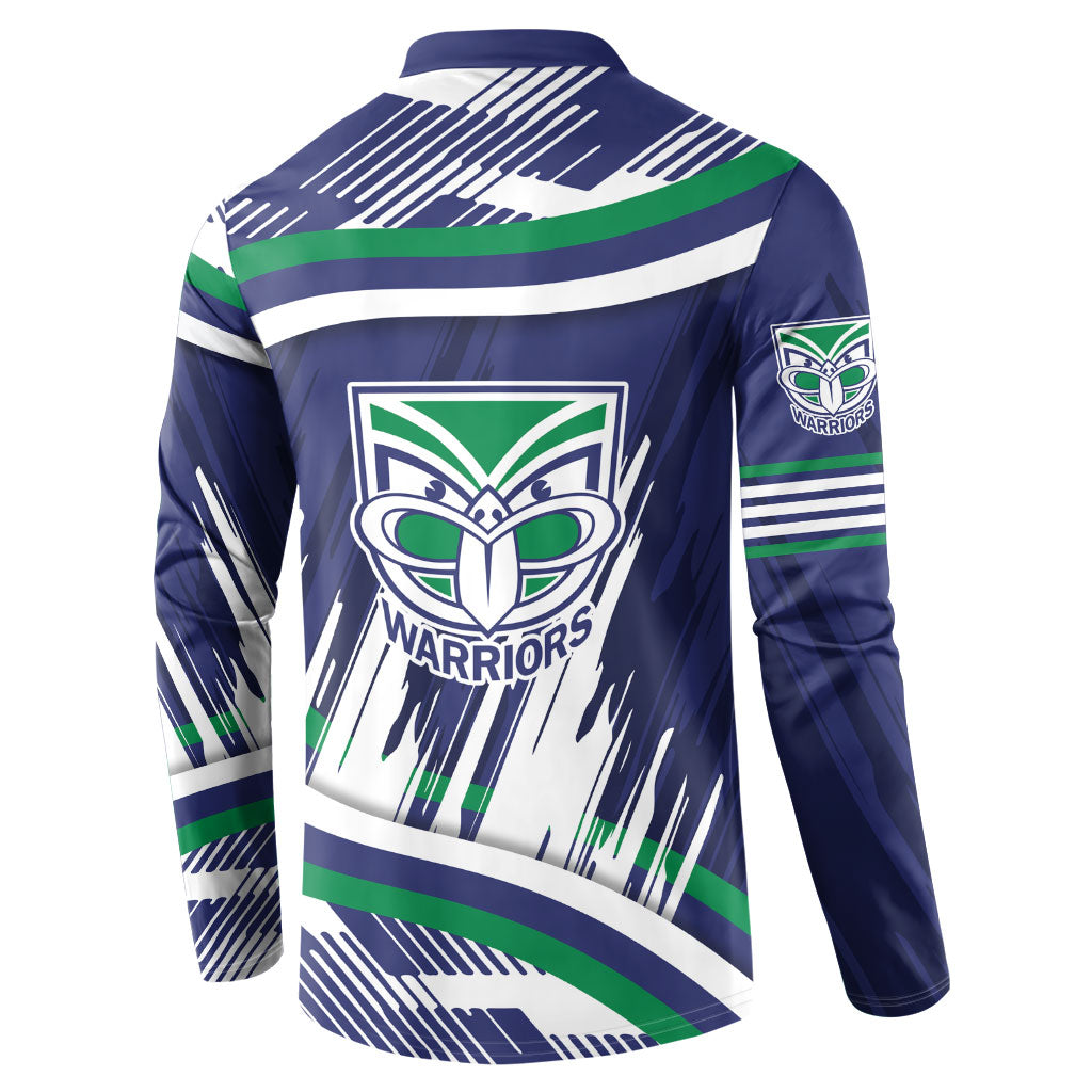 New Zealand Warriors Rugby Mascot Button Sweatshirt Fierce Athlete Graphic in Sports Style