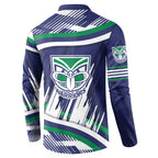 New Zealand Warriors Rugby Mascot Button Sweatshirt Fierce Athlete Graphic in Sports Style