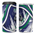 New Zealand Warriors Rugby Mascot 4 in 1 Can Cooler Tumbler Fierce Athlete Graphic in Sports Style