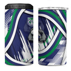 New Zealand Warriors Rugby Mascot 4 in 1 Can Cooler Tumbler Fierce Athlete Graphic in Sports Style