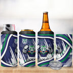 New Zealand Warriors Rugby Mascot 4 in 1 Can Cooler Tumbler Fierce Athlete Graphic in Sports Style