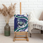 New Zealand Warriors Rugby Mascot Canvas Wall Art Fierce Athlete Graphic in Sports Style