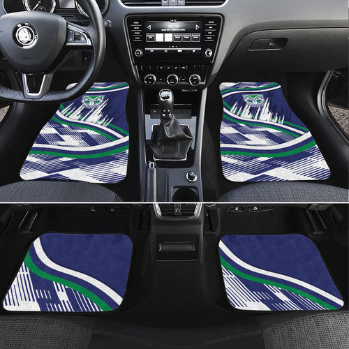 New Zealand Warriors Rugby Mascot Car Mats Fierce Athlete Graphic in Sports Style
