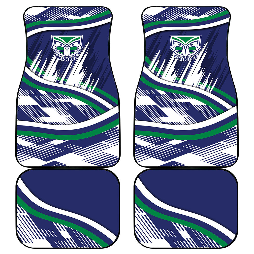 New Zealand Warriors Rugby Mascot Car Mats Fierce Athlete Graphic in Sports Style