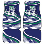 New Zealand Warriors Rugby Mascot Car Mats Fierce Athlete Graphic in Sports Style